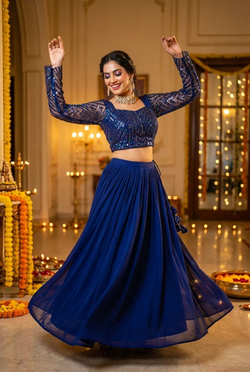 Glamorous Royal Blue Geometric Sequin Suit